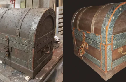 A Wooden Pirate's Treasure Chest